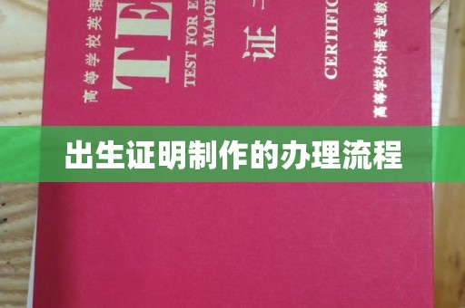闵行出生证明制作的办理流程