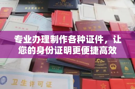 闵行专业办理制作各种证件，让您的身份证明更便捷高效