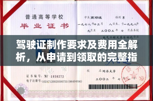 闵行驾驶证制作要求及费用全解析，从申请到领取的完整指南