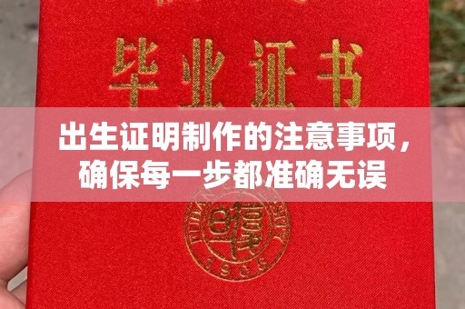 闵行出生证明制作的注意事项，确保每一步都准确无误