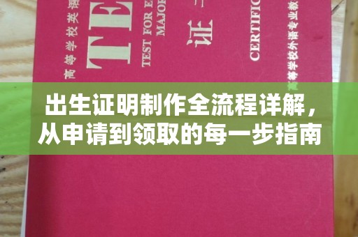 闵行出生证明制作全流程详解，从申请到领取的每一步指南