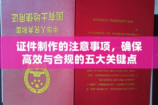 闵行证件制作的注意事项，确保高效与合规的五大关键点