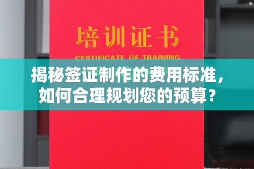闵行揭秘签证制作的费用标准，如何合理规划您的预算？