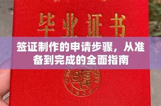 闵行签证制作的申请步骤，从准备到完成的全面指南