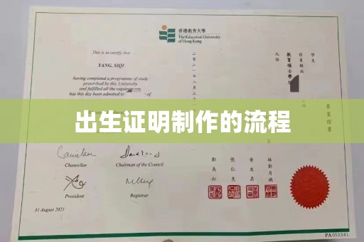 闵行出生证明制作的流程