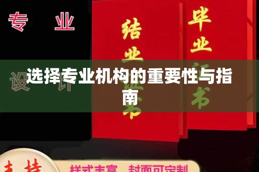 闵行选择专业机构的重要性与指南