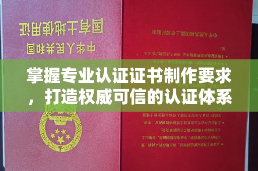 闵行掌握专业认证证书制作要求，打造权威可信的认证体系